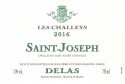 Label for Delas Frères St. Joseph Les Challeys Blanc