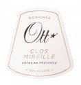 Label for Domaines Ott Clos Mireille Côtes de Provence Rosé