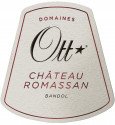 Label for Domaines Ott Château Romassan Bandol Rouge