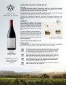 Sell Sheet for Domaine Anderson Estate Pinot Noir 2019