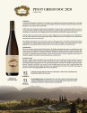 Sell Sheet for Livio Felluga Pinot Grigio DOC 2020