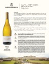 Sell Sheet for Marqués de Murrieta Capellanía White Reserva 2017