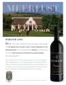 Sell Sheet for Meerlust Estate Rubicon 2015