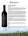 Sell Sheet for Meerlust Estate Rubicon 2017