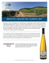 Sell Sheet for Domaines Schlumberger Riesling Grand Cru Saering 2017