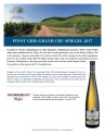 Sell Sheet for Domaines Schlumberger Pinot Gris Grand Cru Spiegel 2017